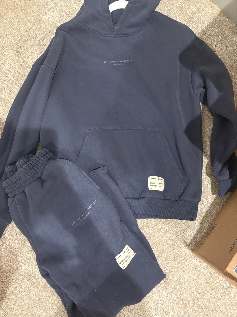 Women’s Comfort Navy Hoodie & Jogger Set - Affirmation Collection